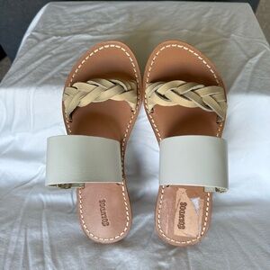 Soludos Women's Tan and Cream Sandals